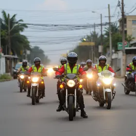 Forças de segurança realizam blitz em Araruama e retiram motos barulhentas de circulação