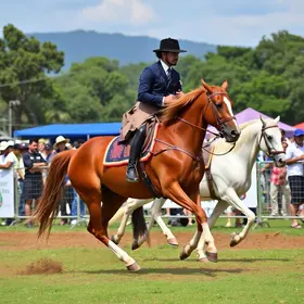 Araruama sedia exposição com 90 cavalos da raça Mangalarga Marchador exposição de cavalos Mangalarga Marchador