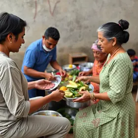 família trabalha em troca de comida em Araruama